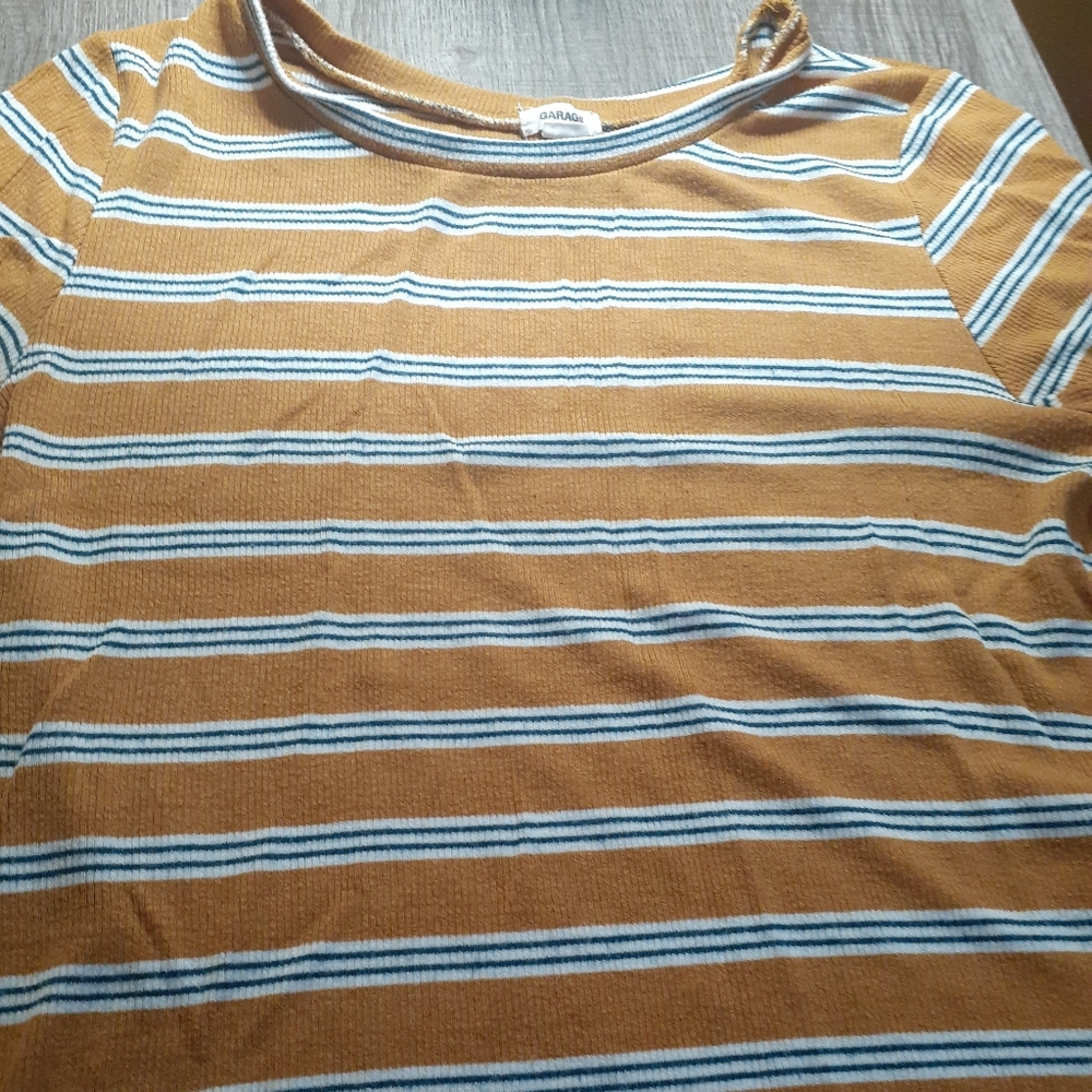 Garage ribbed crop top